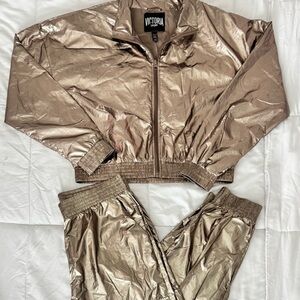 Victoria's Secret Shimmering Gold Jogger Set